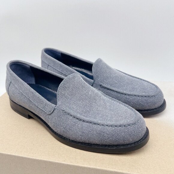 Manolo Blahnik Dineguardo Women’s Flats Loafers Blue Denim EU 37 US 7